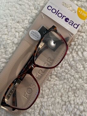 Foster Grant "Coloread" Premium Reading Glasses in Brown Tortoise +2.00